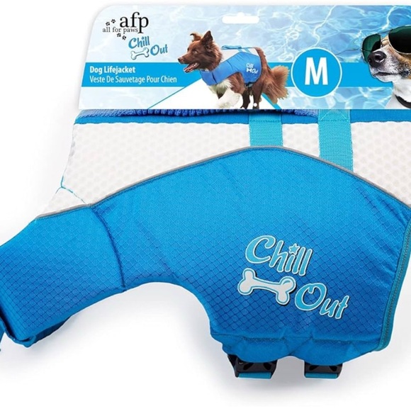 🆕‼️ - NWT - All For Paws Blue Dog Life Vest - Size M 🐶 - Picture 4 of 7